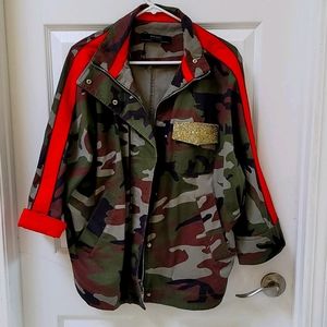 Zara camo jacket oversized fit